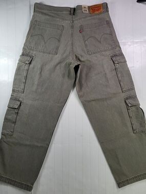 Levi's 578 Men's 36x32 Baggy Fit Cargo Pants Light Gray New With Tags